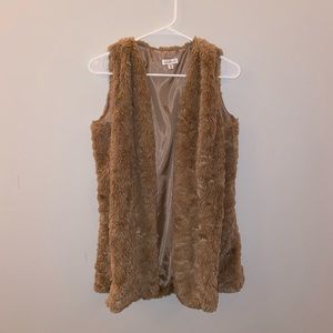 Faux fur vest